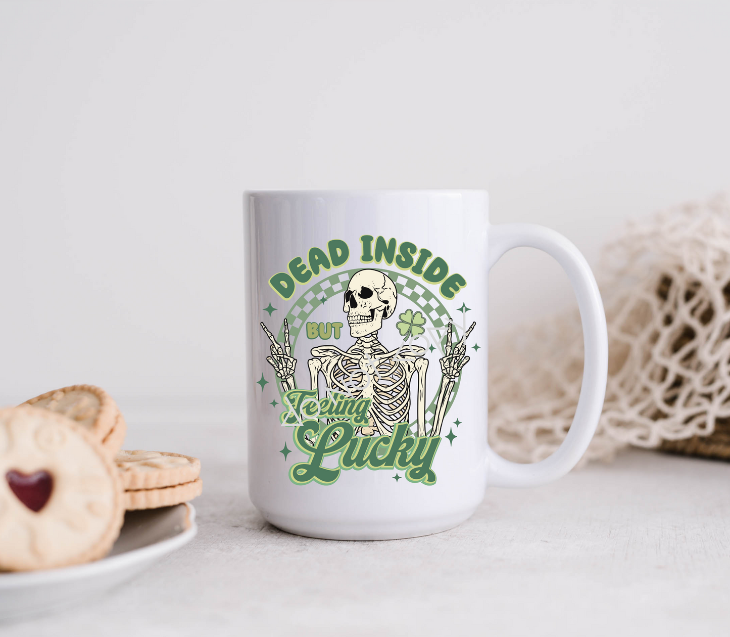 15oz Mug - Dead Inside But Feeling Lucky