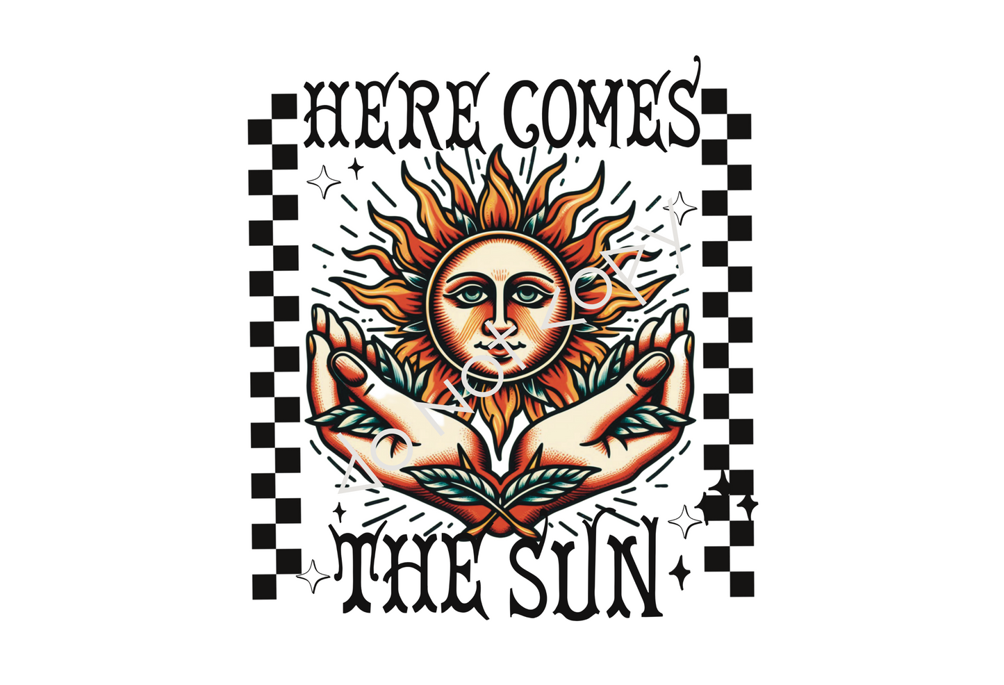 16oz Glass Cup - Here Comes The Sun