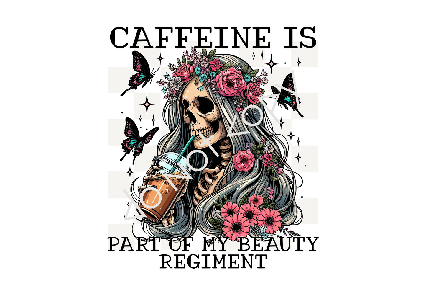 16oz Glass Cup - Caffeine Is Part Of My Beauty Regiment