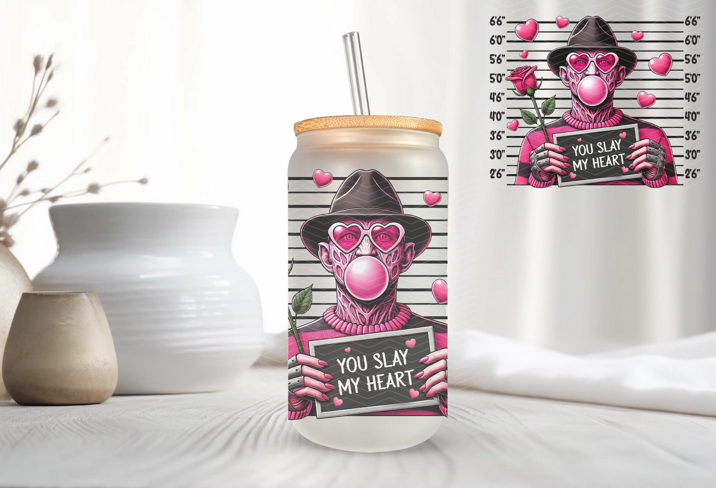 16oz Libbey - F - You Slay My Heart - Mug Shot