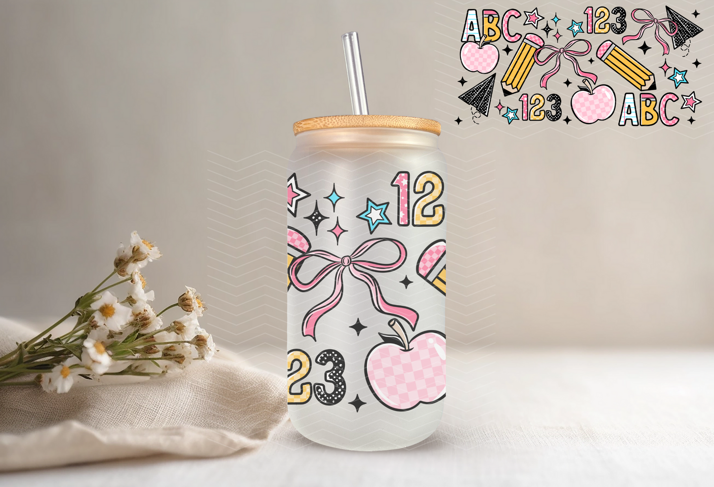 16oz Libbey - ABCs & 123s