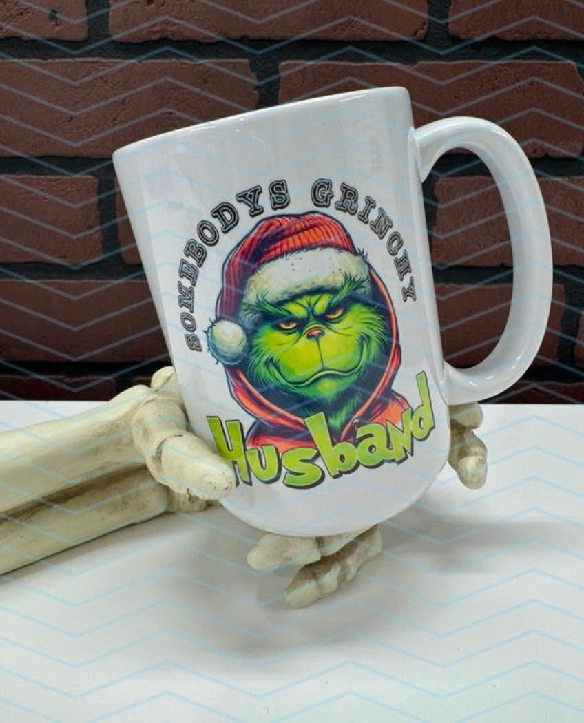 Somebody’s Grinchy Husband Mug