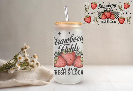 16oz Libbey - Strawberry Fields