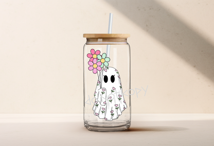 16oz Libbey - Floral Ghost