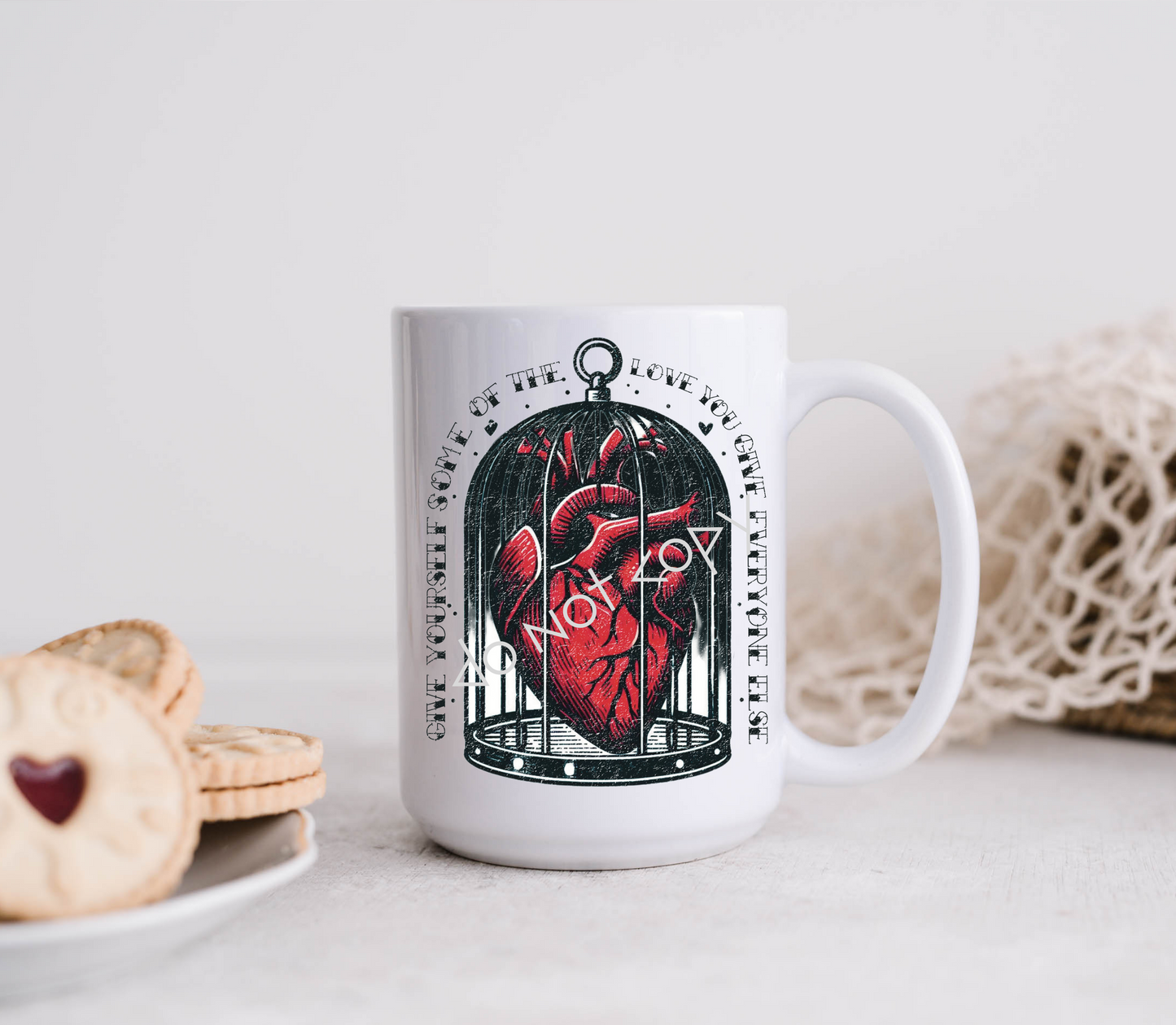 15oz Mug - Caged Heart