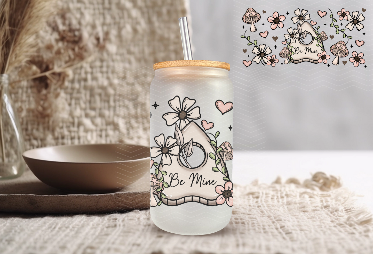 16oz Libbey - Floral Be Mine Ouija