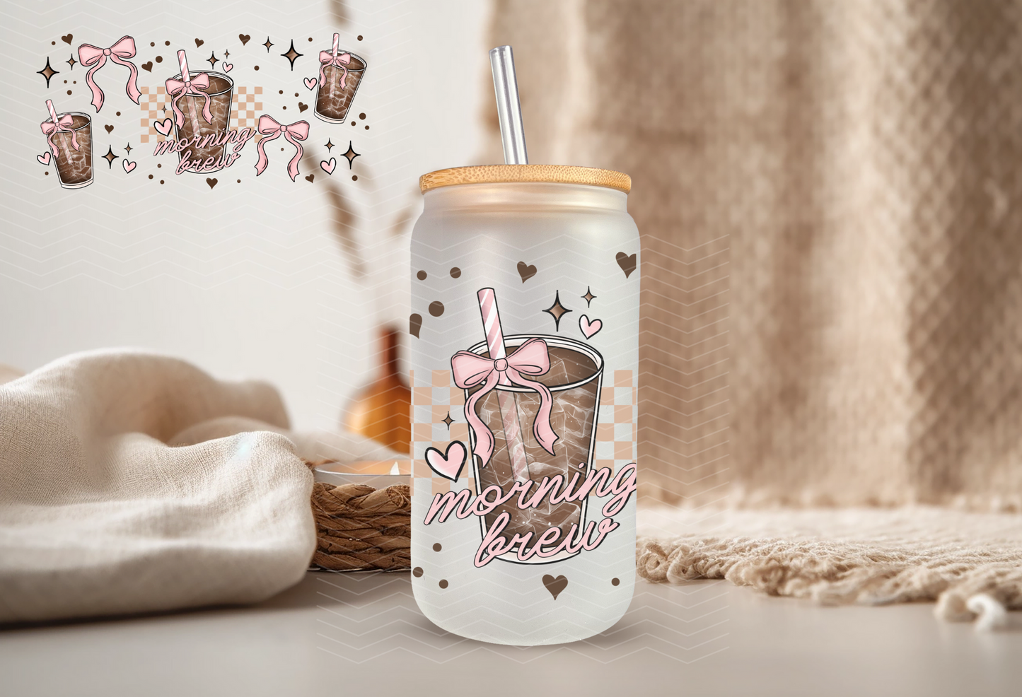 16oz Libbey - Morning Brew with Bow