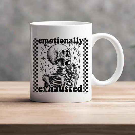 15oz Mug - Emotionally Exhausted Skellie