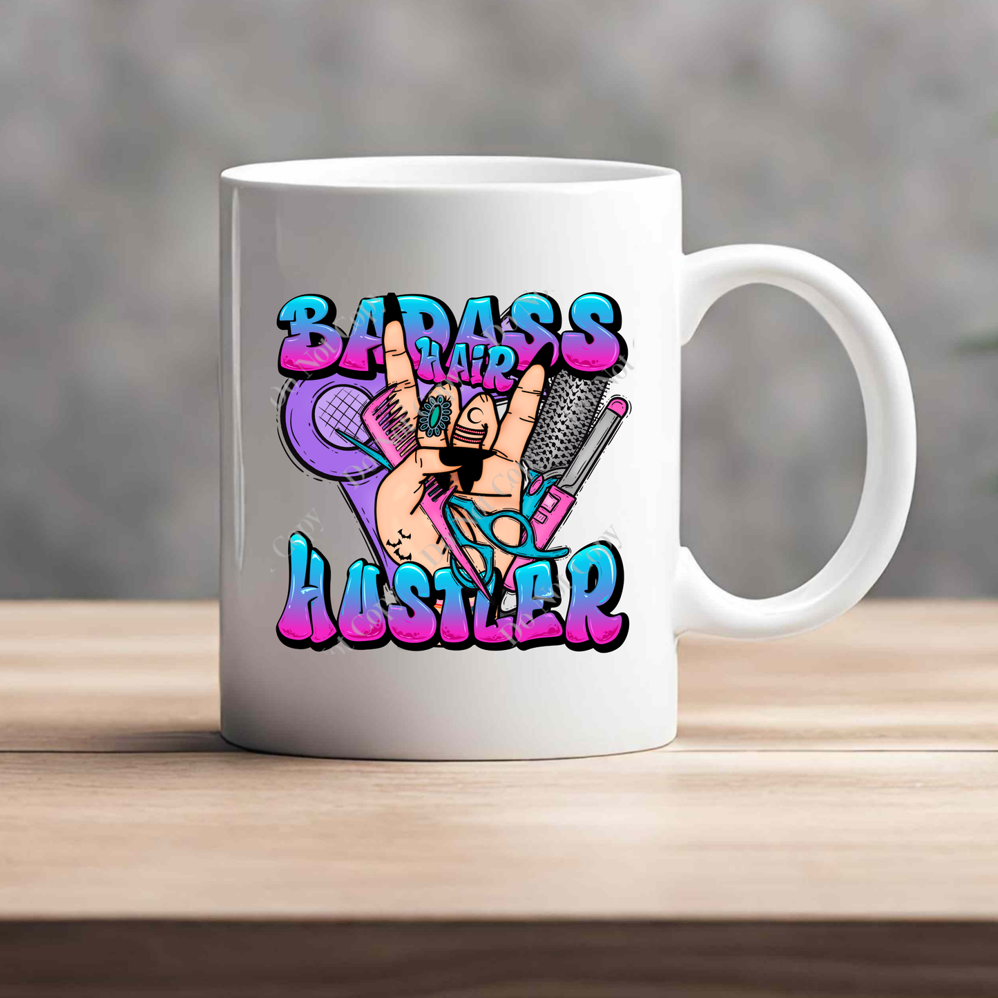 15oz Mug - Badass Hair Hustler