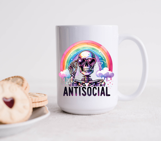 15oz Mug - Antisocial Skellie