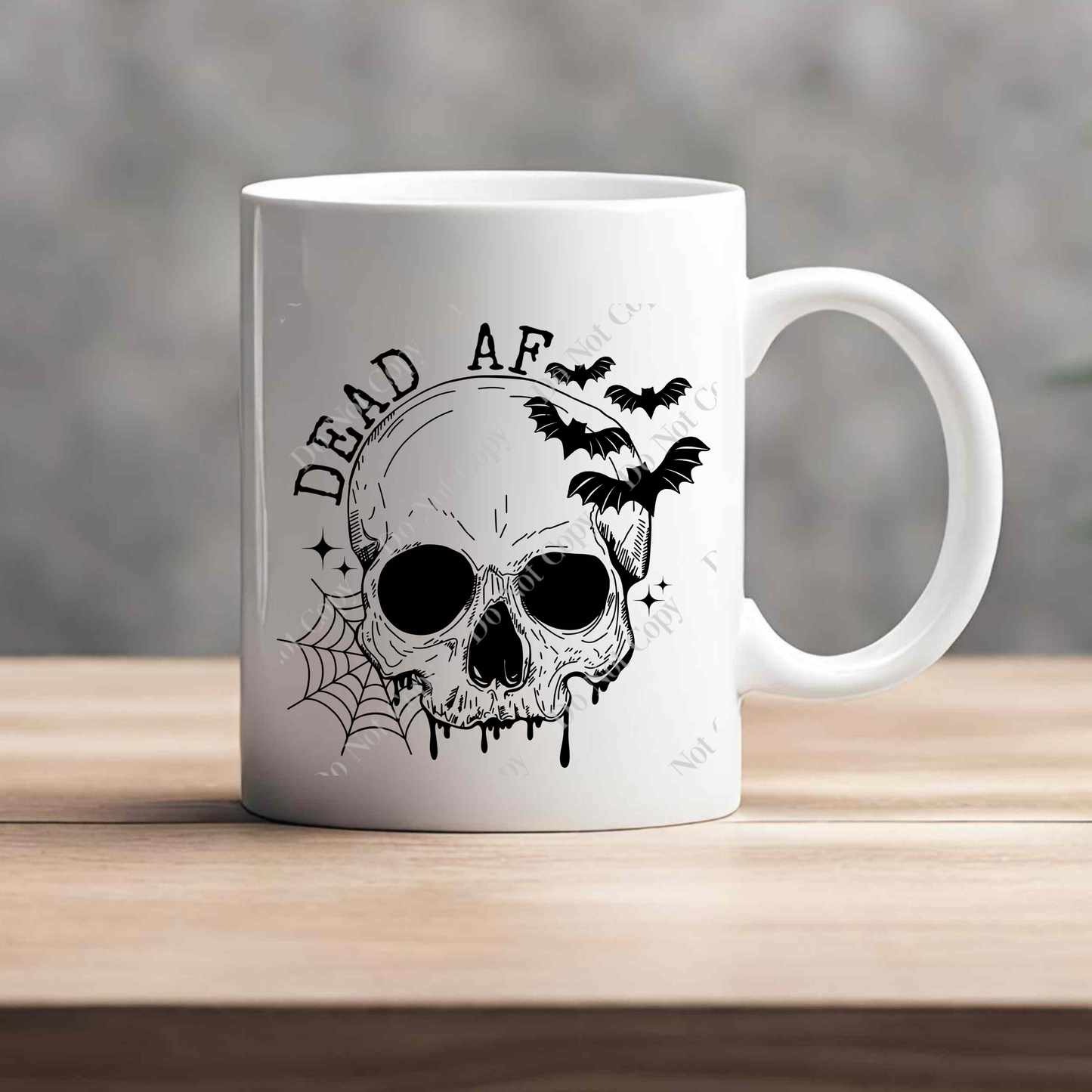 15oz Mug - Skull - Dead AF