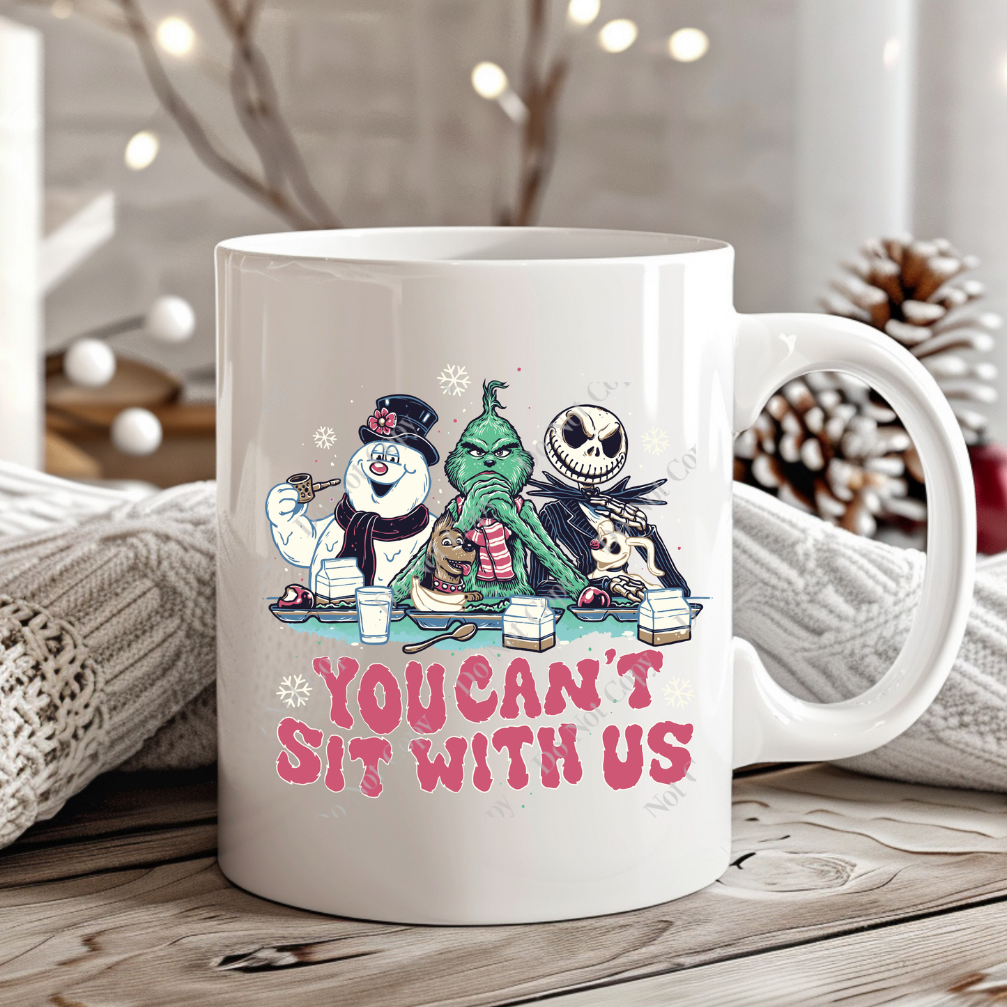 15oz Mug - You Can't Sit With Us - Christmas